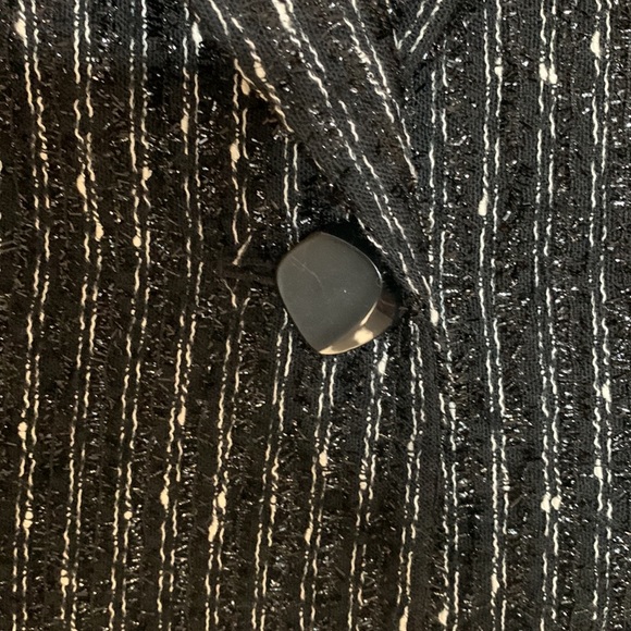 Albert Nipon Jacket, VTG, black with white and sliver “highlights” - Picture 4 of 6